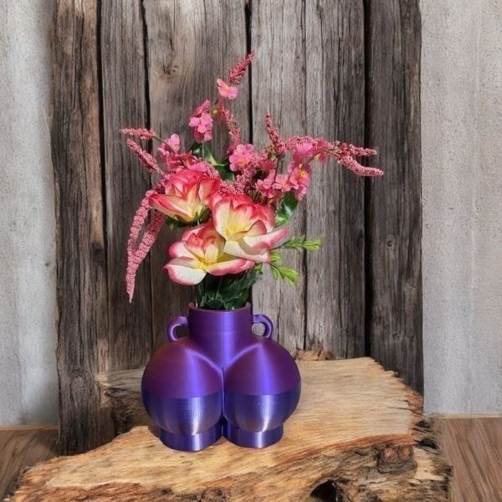3d printed body vase multi tonal
